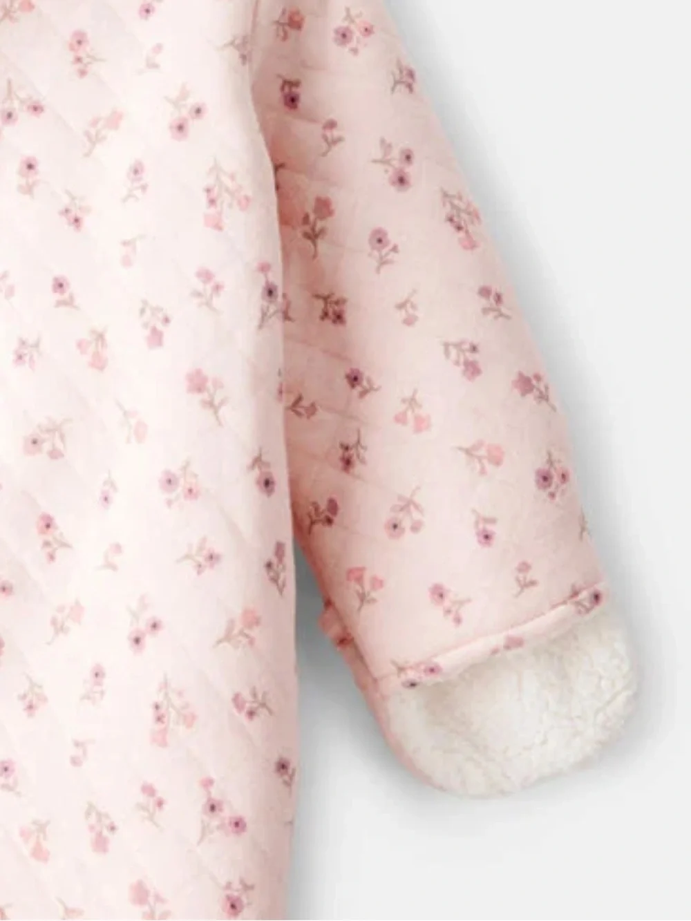 Carter’s Baby Girl Pink Floral Sherpa-Lined Hooded Jumpsuit
